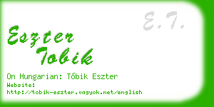 eszter tobik business card